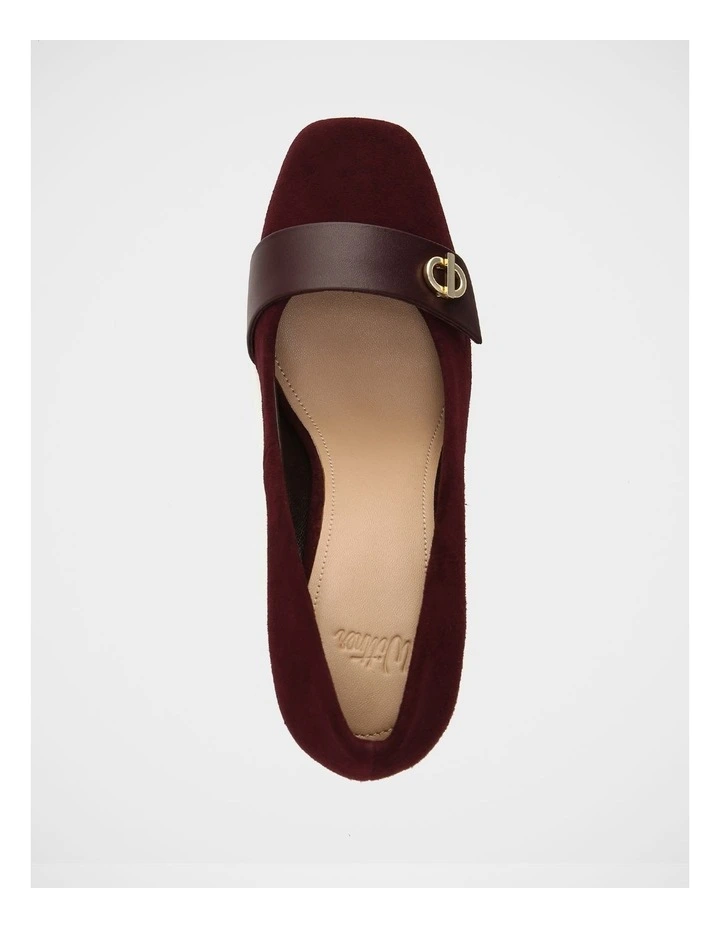 Petra Suede Leather Pump in Raisin image 5