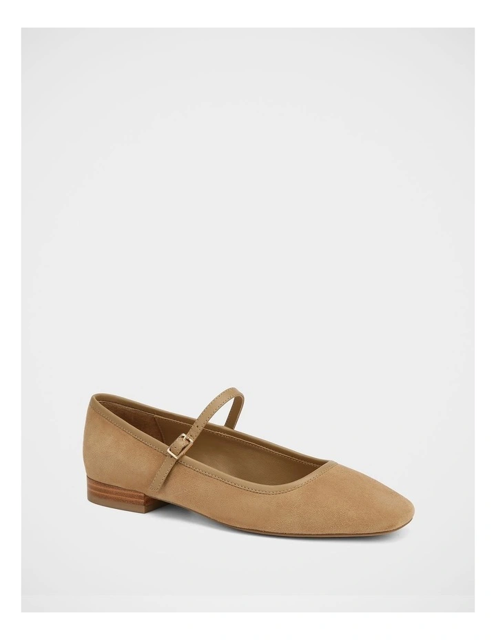 Aimee Suede Leather Mary Jane in Fawn image 2