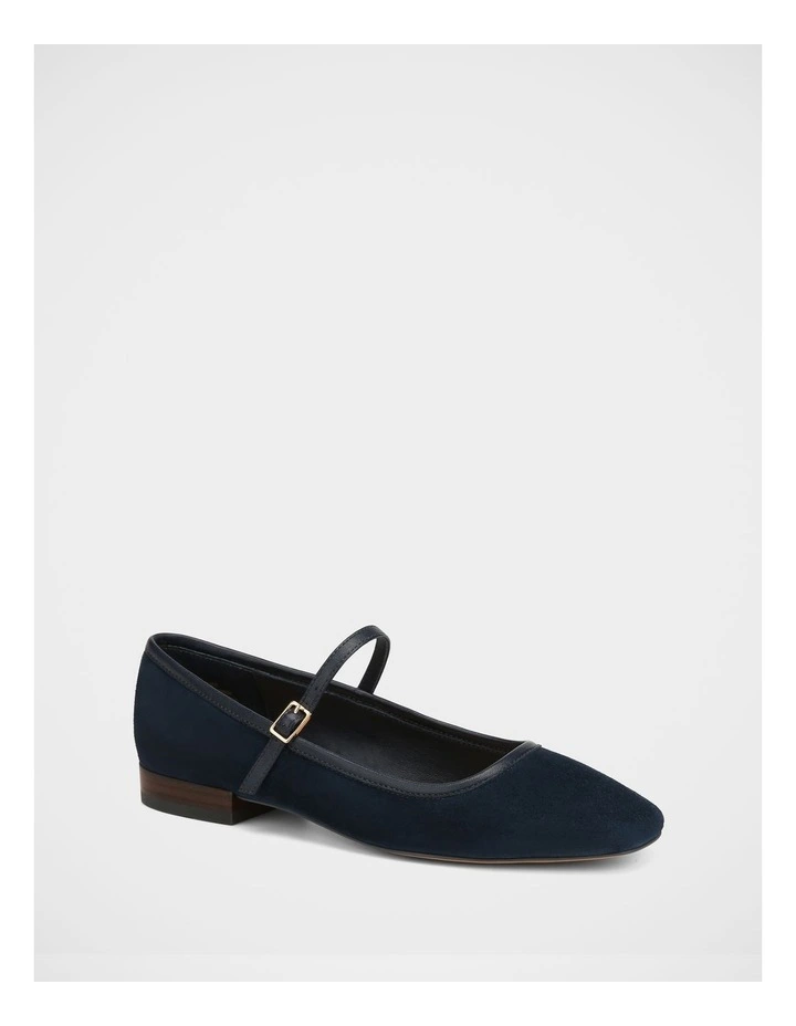 Aimee Suede Leather Mary Jane in Navy image 2