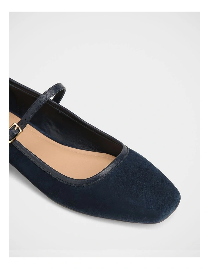 Aimee Suede Leather Mary Jane in Navy image 3