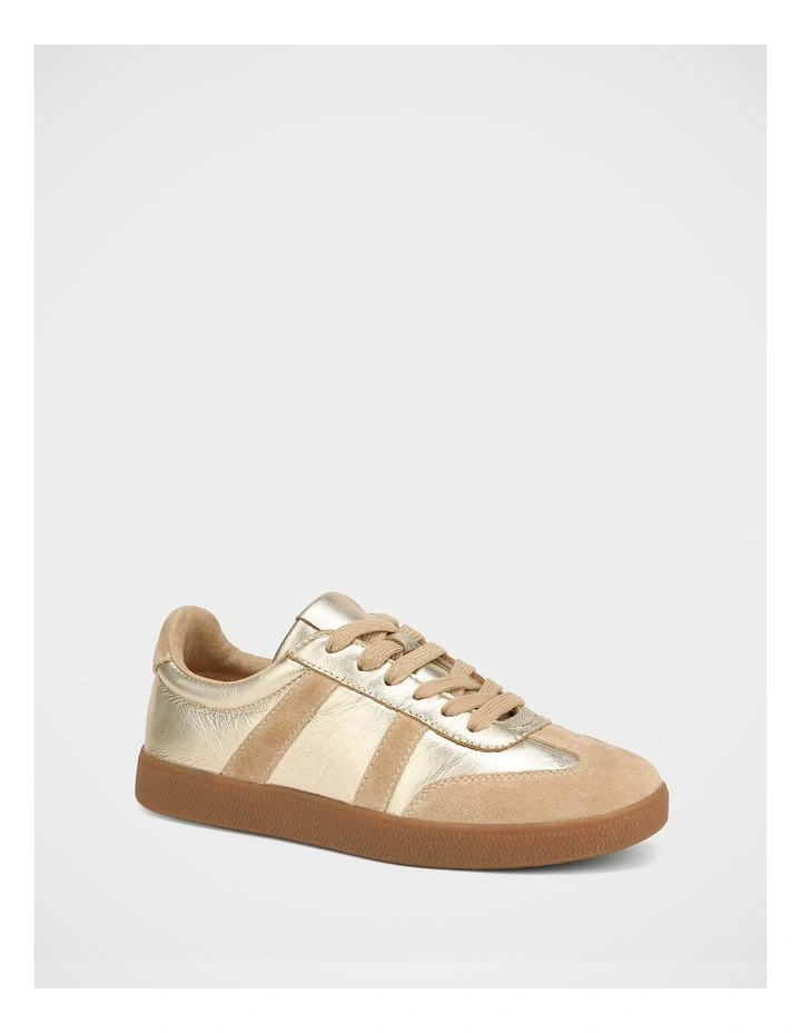 Boston Metallic Leather Sneaker in Gold image 2