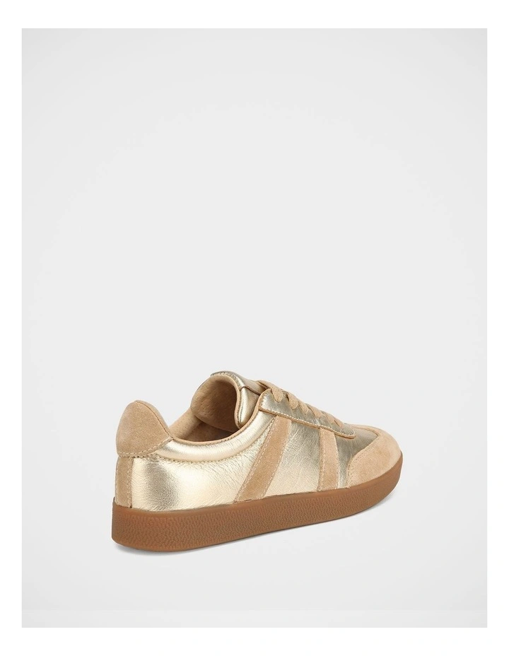 Boston Metallic Leather Sneaker in Gold image 4