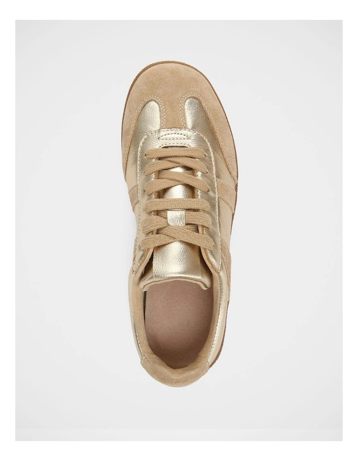 Boston Metallic Leather Sneaker in Gold image 5