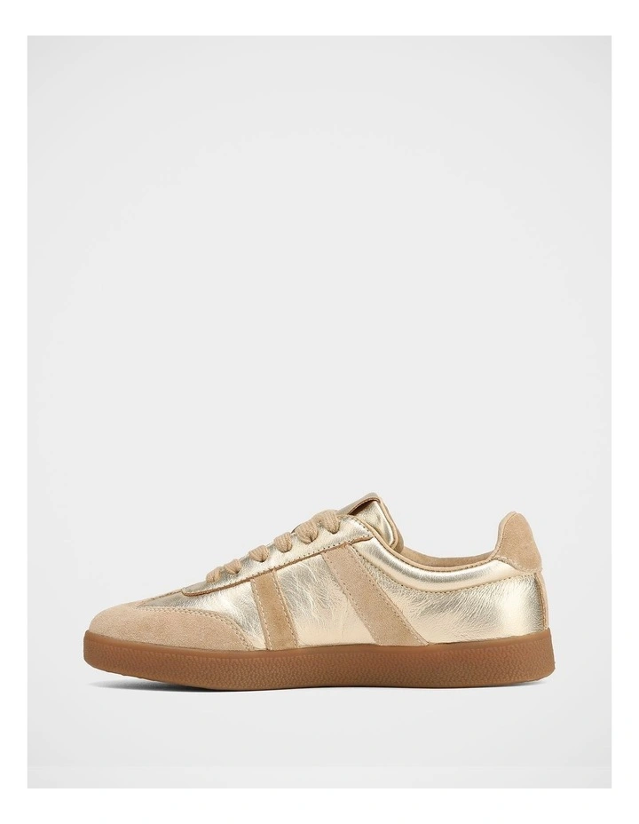 Boston Metallic Leather Sneaker in Gold image 6