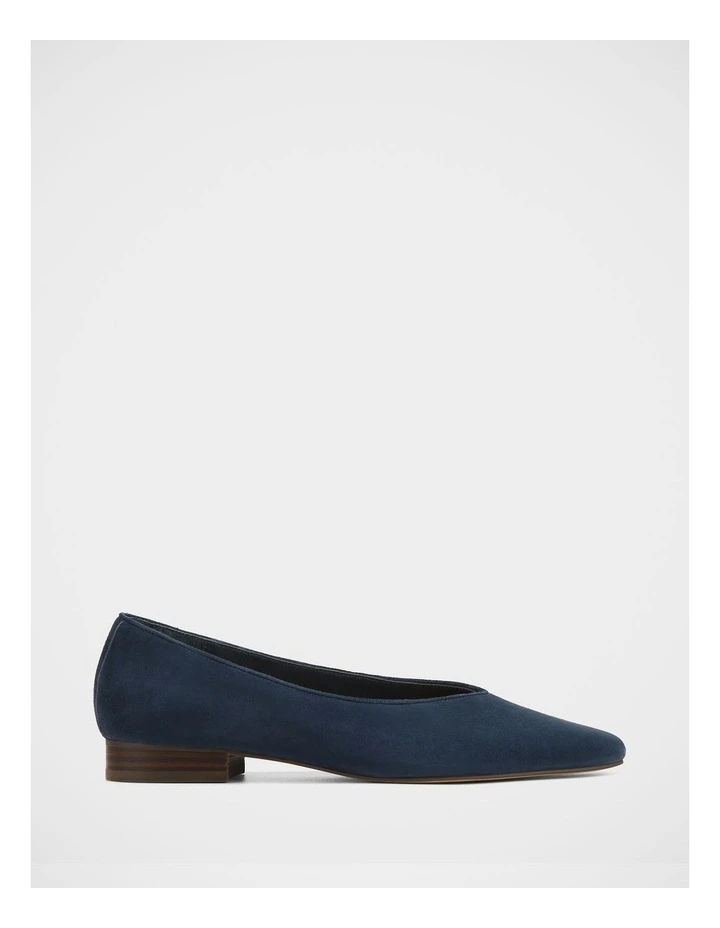 Calio Suede Leather Ballet Flat in Navy image 1