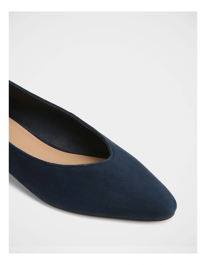 Calio Suede Leather Ballet Flat in Navy image 3