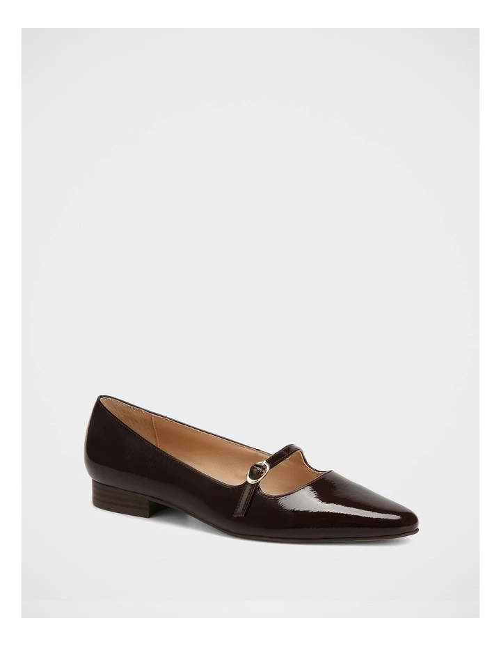 Carina Patent Leather Ballet Flat in Raisin image 2