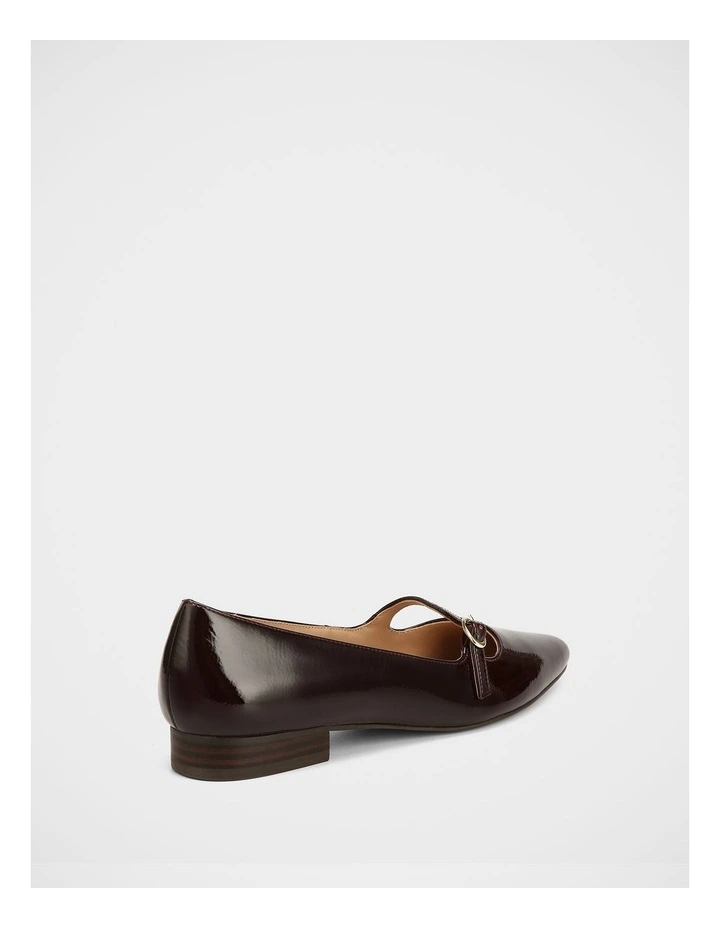 Carina Patent Leather Ballet Flat in Raisin image 4