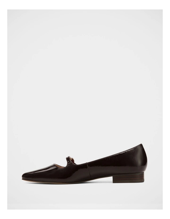 Carina Patent Leather Ballet Flat in Raisin image 6