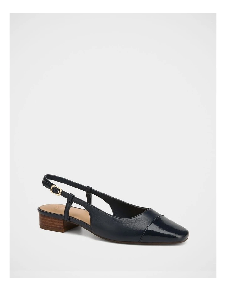 Dame Leather Slingback in Navy image 2
