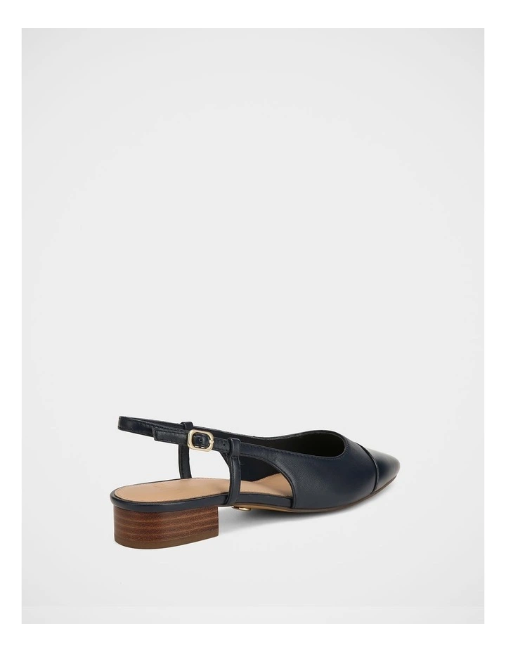 Dame Leather Slingback in Navy image 4