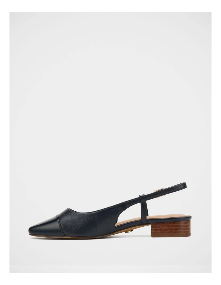 Dame Leather Slingback in Navy image 6