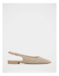 Mary Metallic Lurex Slingback in Gold