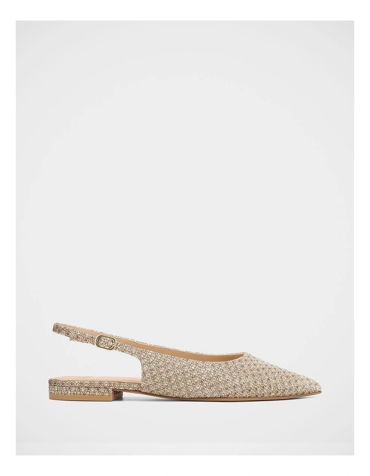 Mary Metallic Lurex Slingback in Gold image 1