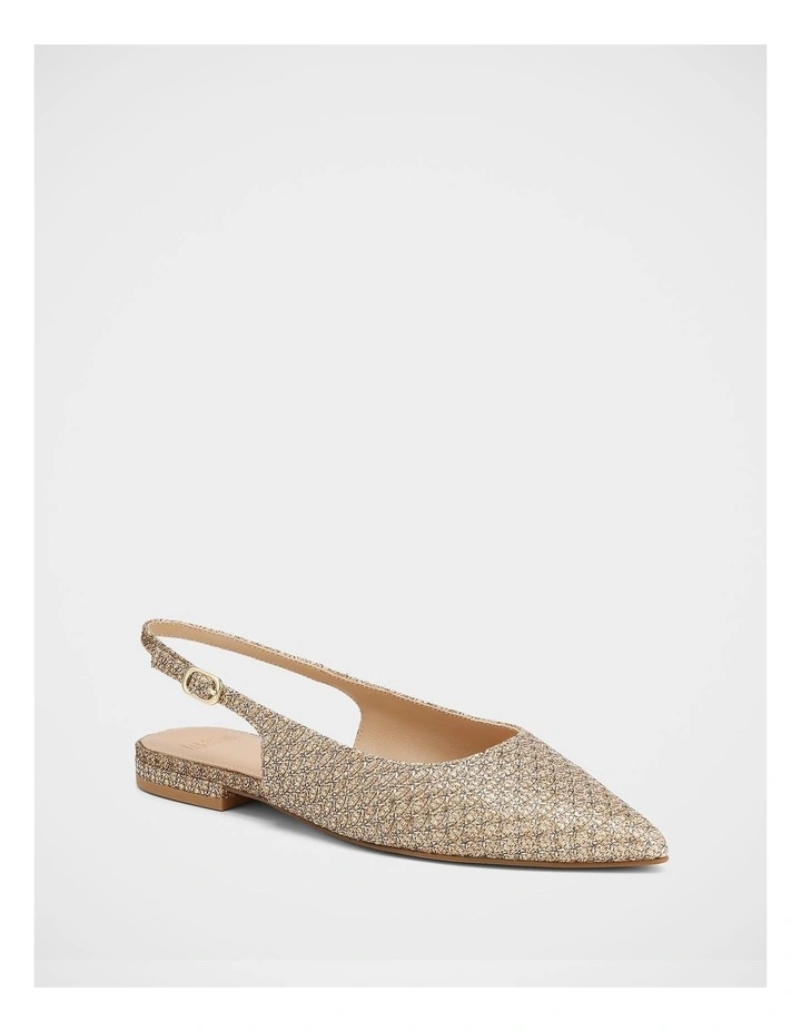 Mary Metallic Lurex Slingback in Gold image 2