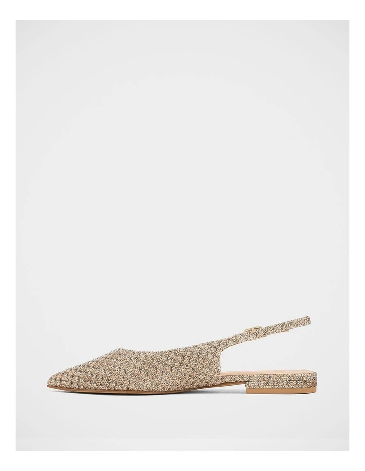 Mary Metallic Lurex Slingback in Gold image 6