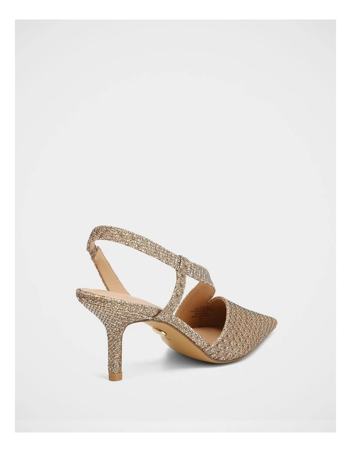 Lannie Metallic Lurex Slingback in Gold image 3