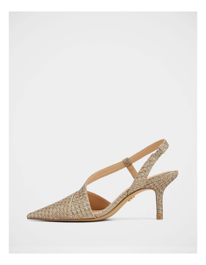 Lannie Metallic Lurex Slingback in Gold image 5