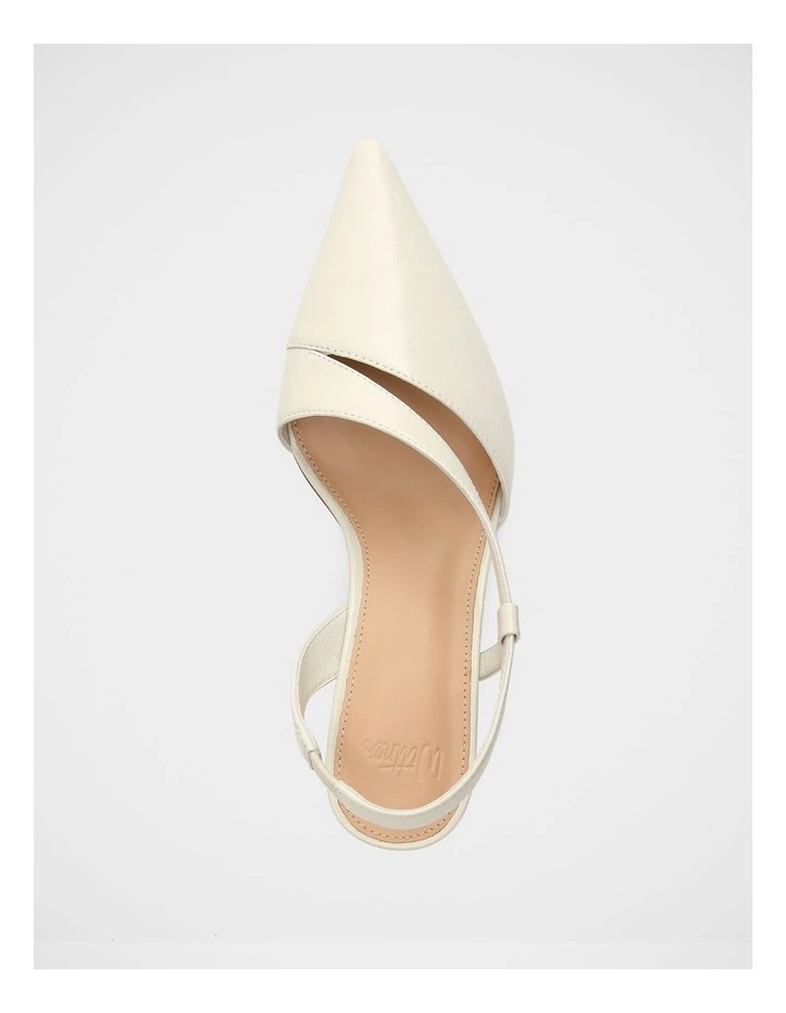 Lannie Leather Slingback in Ivory image 5