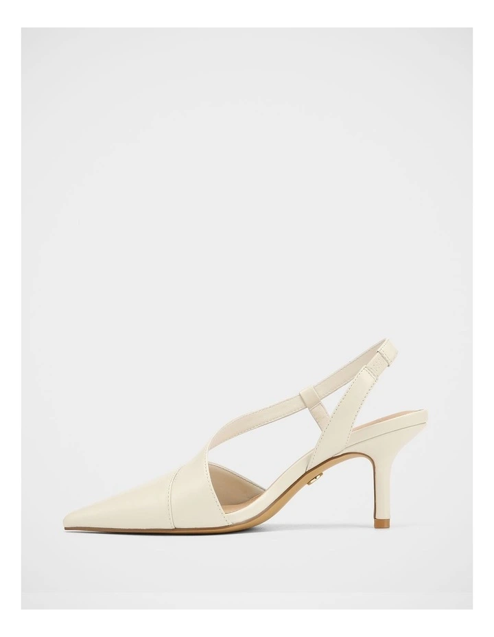 Lannie Leather Slingback in Ivory image 6