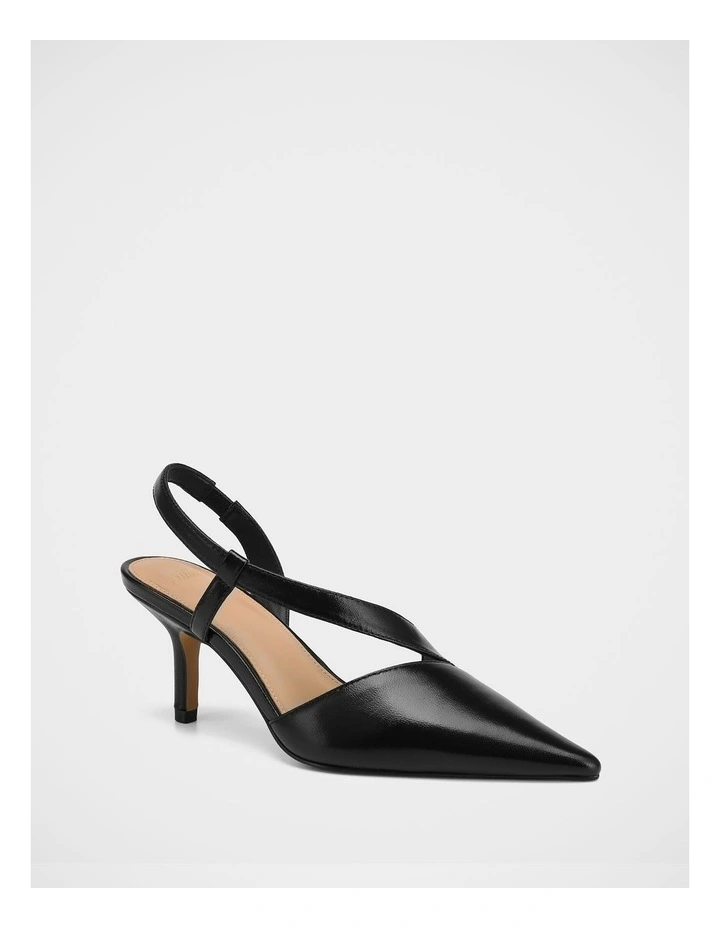 Lannie Leather Slingback in Black image 2