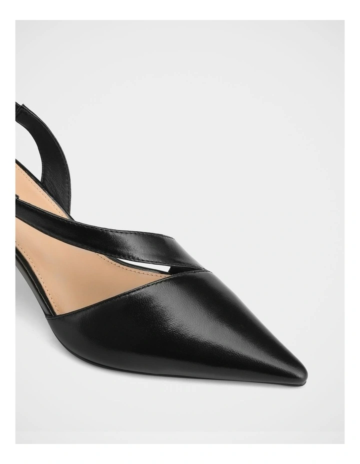 Lannie Leather Slingback in Black image 3