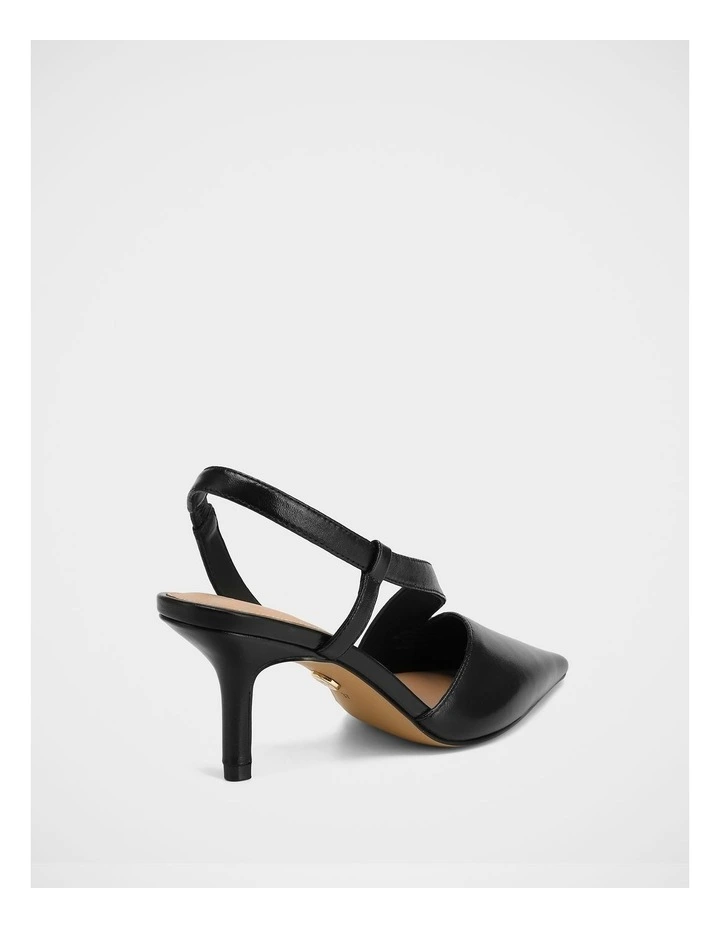 Lannie Leather Slingback in Black image 4