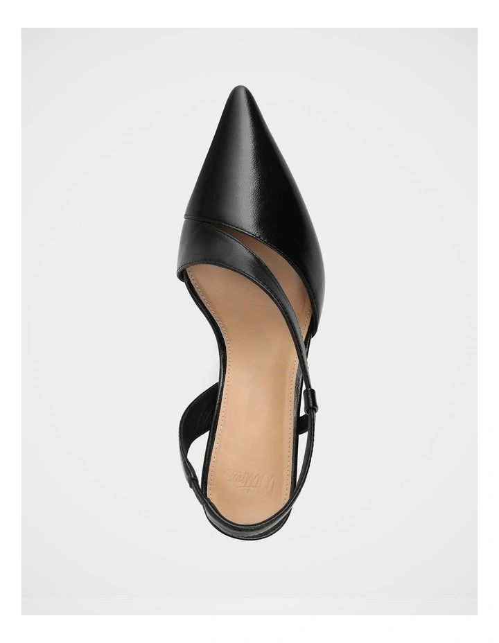 Lannie Leather Slingback in Black image 5