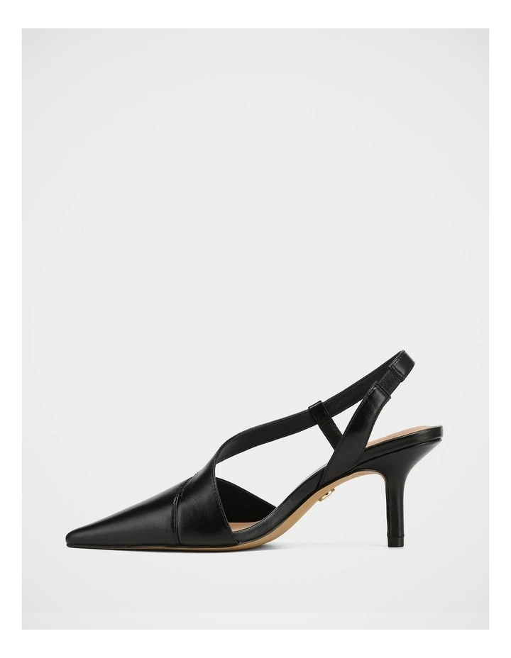Lannie Leather Slingback in Black image 6