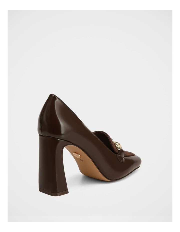 Pence Leather Pump in Chocolate image 4