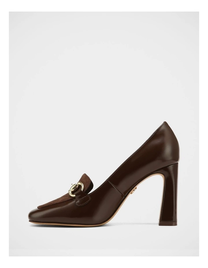 Pence Leather Pump in Chocolate image 6