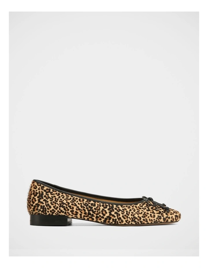 Armenia Hair-on Leather Ballet Flats in Leopard Print image 1