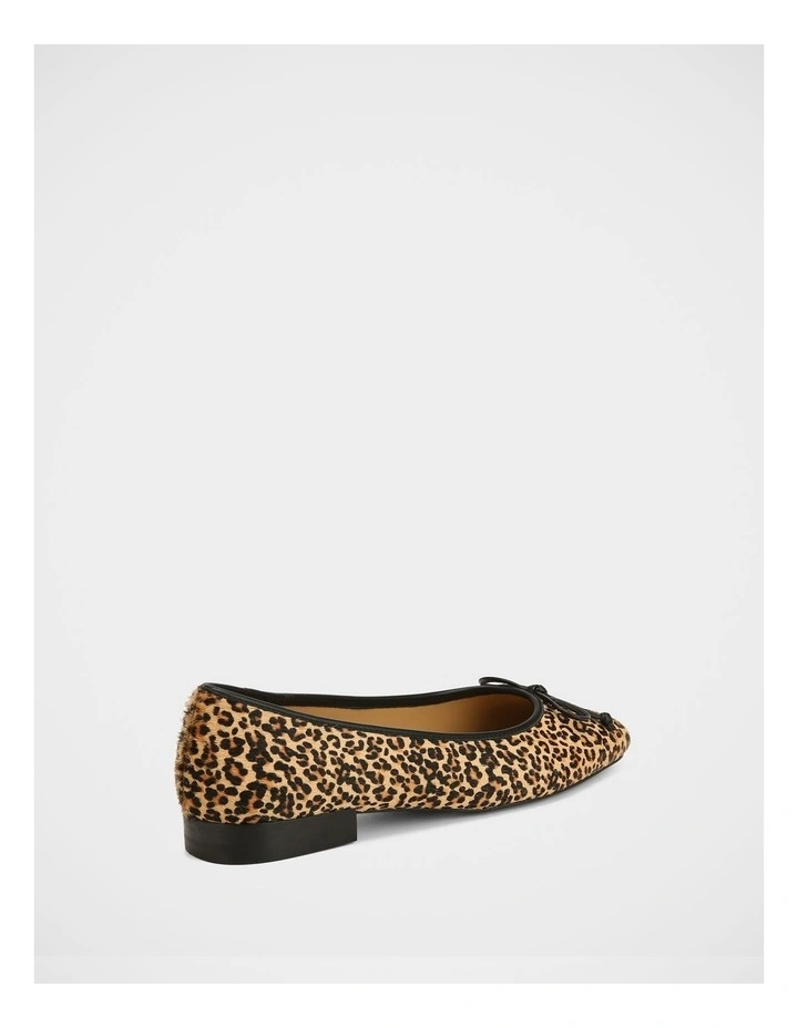 Armenia Hair-on Leather Ballet Flats in Leopard Print image 4