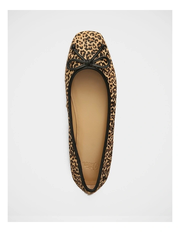 Armenia Hair-on Leather Ballet Flats in Leopard Print image 5