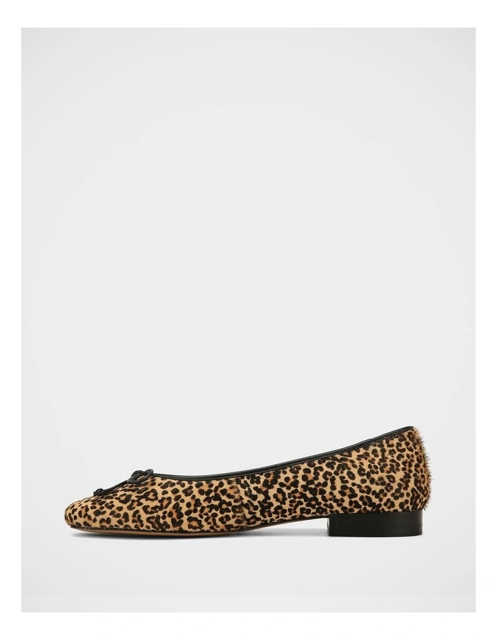 Armenia Hair-on Leather Ballet Flats in Leopard Print image 6
