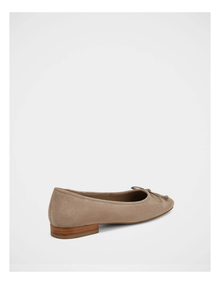 Armenia Suede Leather Ballet Flats in Taupe image 4