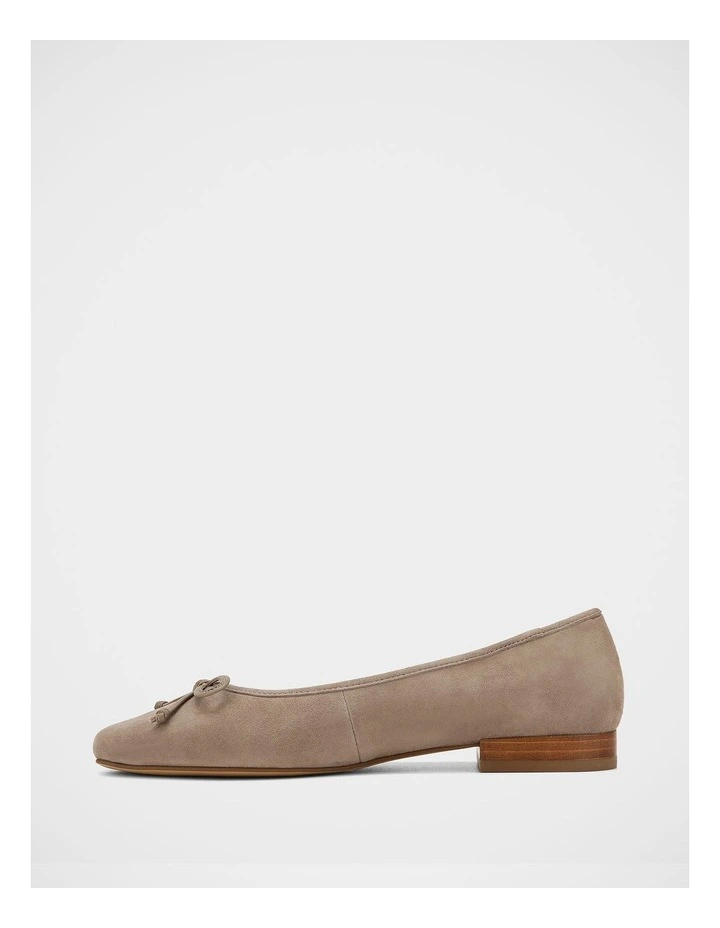 Armenia Suede Leather Ballet Flats in Taupe image 6