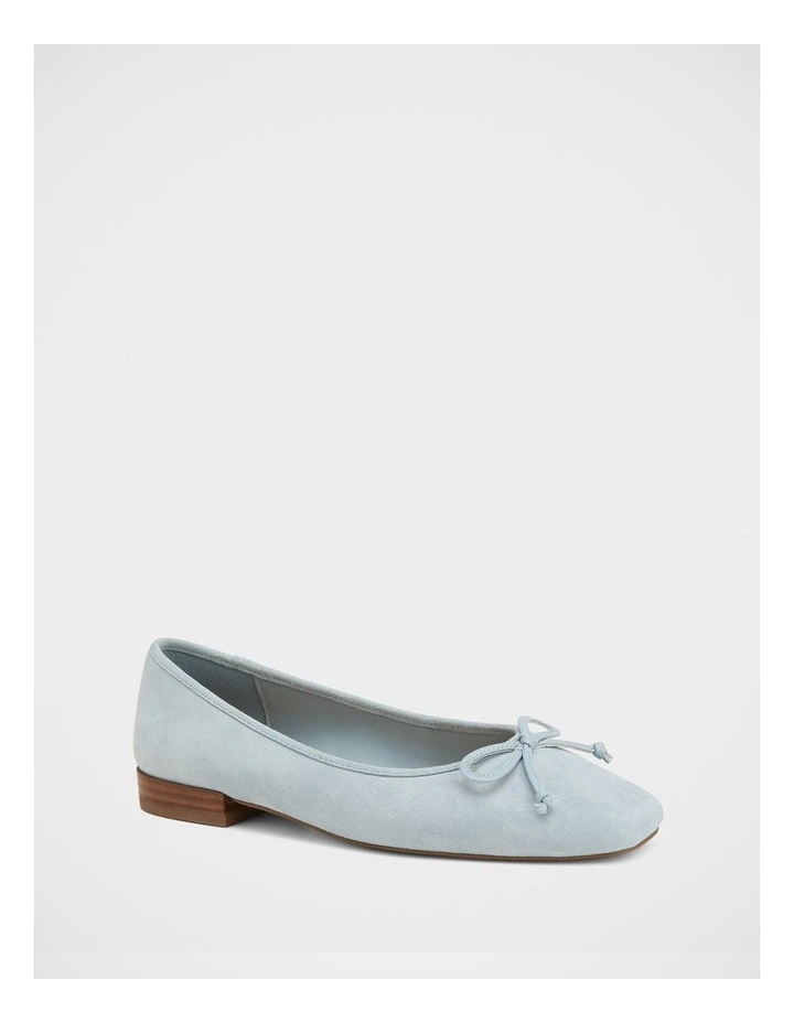 Armenia Suede Leather Ballet Flat In Soft Blue image 2