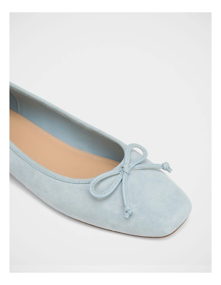 Armenia Suede Leather Ballet Flat In Soft Blue image 3