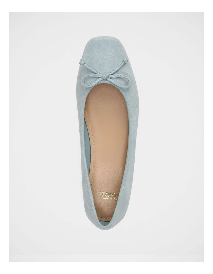 Armenia Suede Leather Ballet Flat In Soft Blue image 5