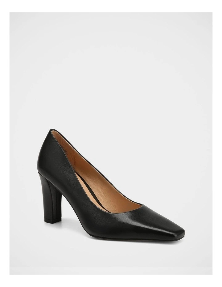 Shilo Leather High Heel Pumps in Black image 2