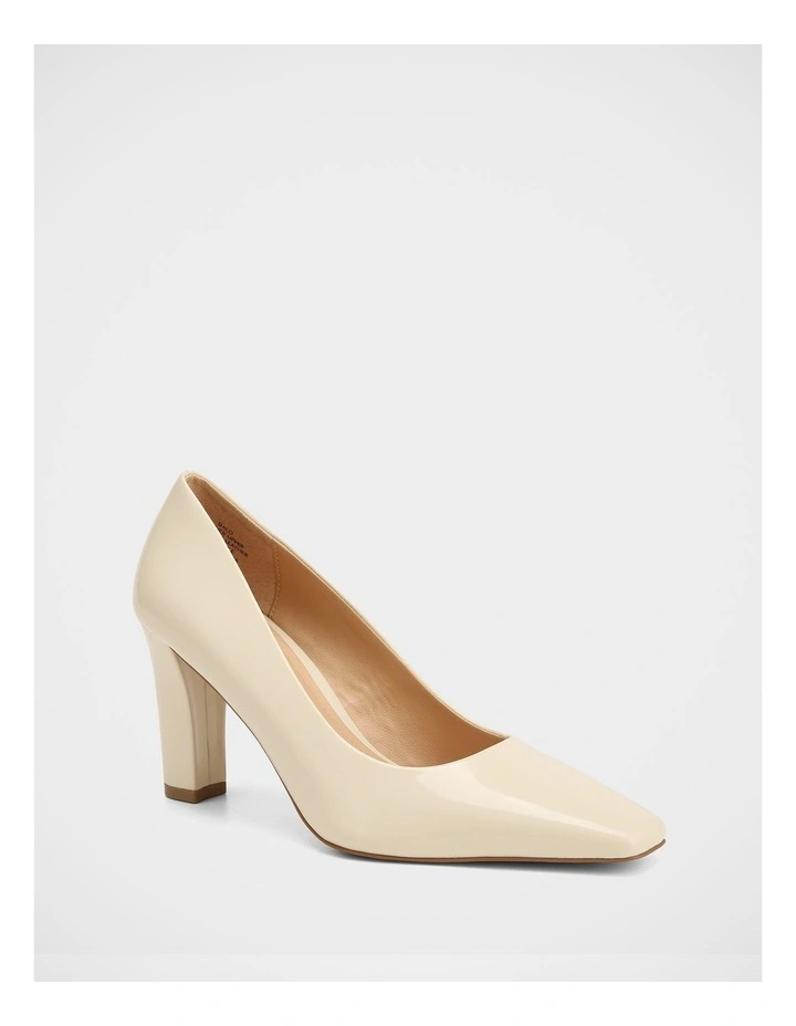 Shilo Patent Leather High Heel Pumps in Vintage Ivory image 2