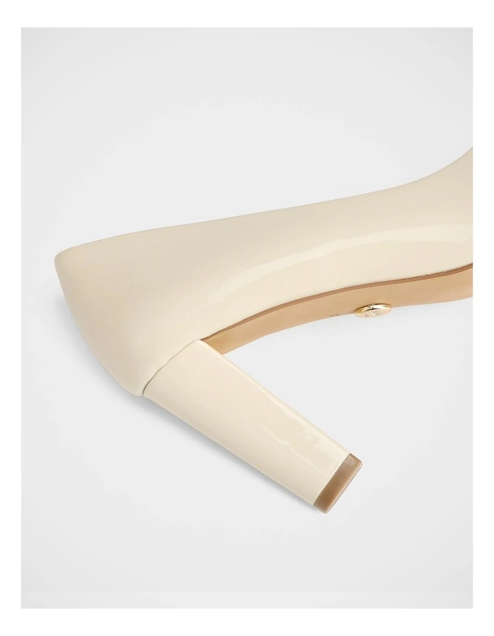 Shilo Patent Leather High Heel Pumps in Vintage Ivory image 3