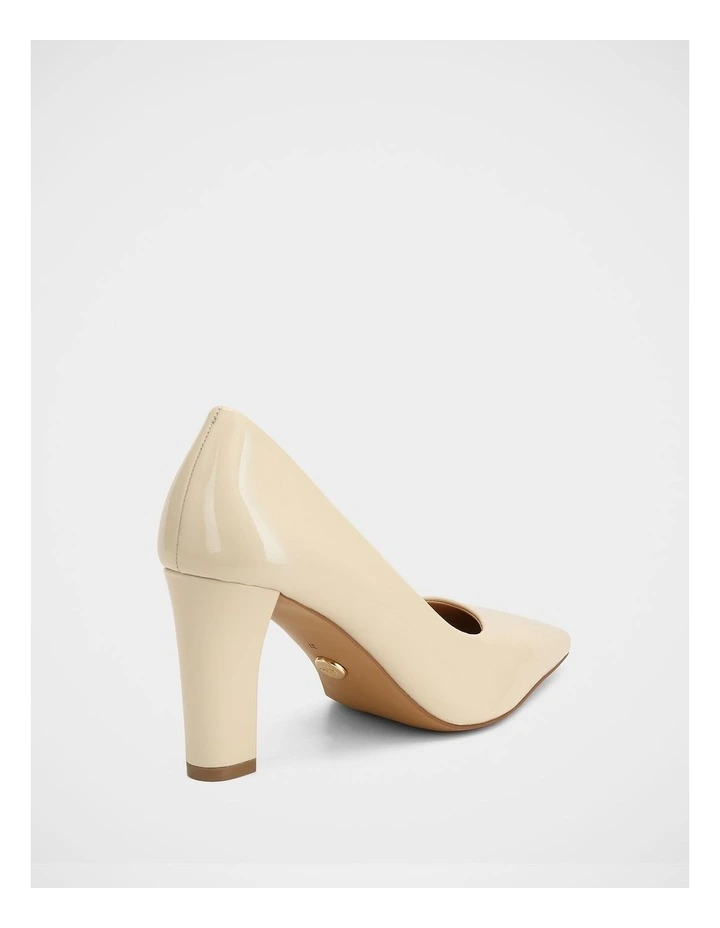 Shilo Patent Leather High Heel Pumps in Vintage Ivory image 4