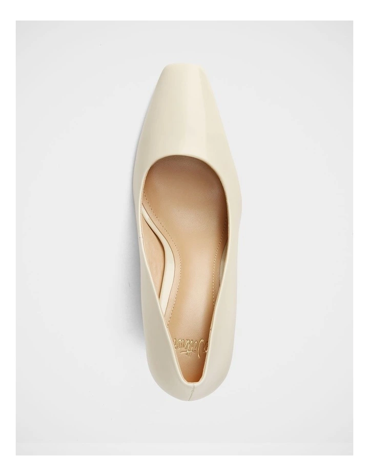 Shilo Patent Leather High Heel Pumps in Vintage Ivory image 5