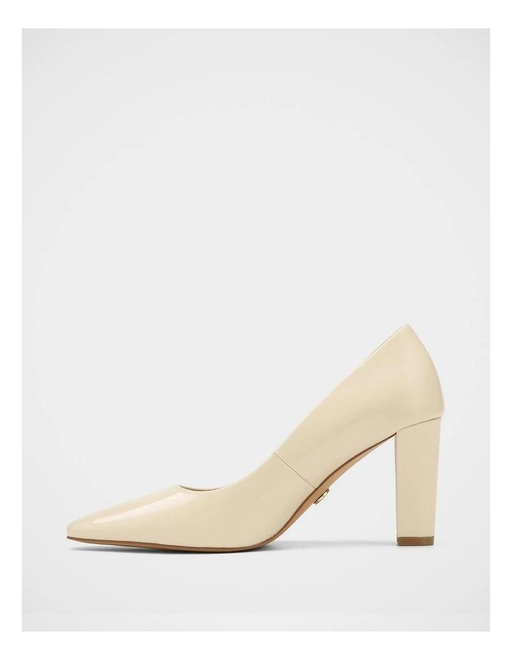 Shilo Patent Leather High Heel Pumps in Vintage Ivory image 6