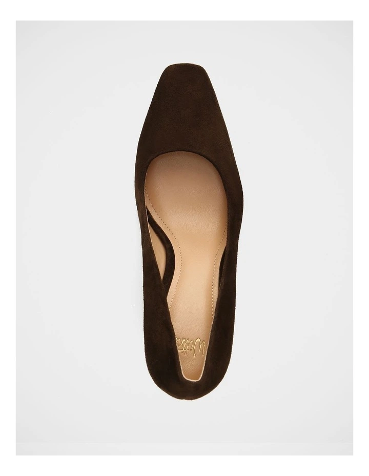 Shilo Suede Leather High Heel Pumps in Espresso image 5