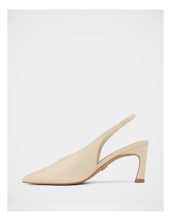 Tessa Leather High Heel Slingbacks in Vintage Ivory image 6