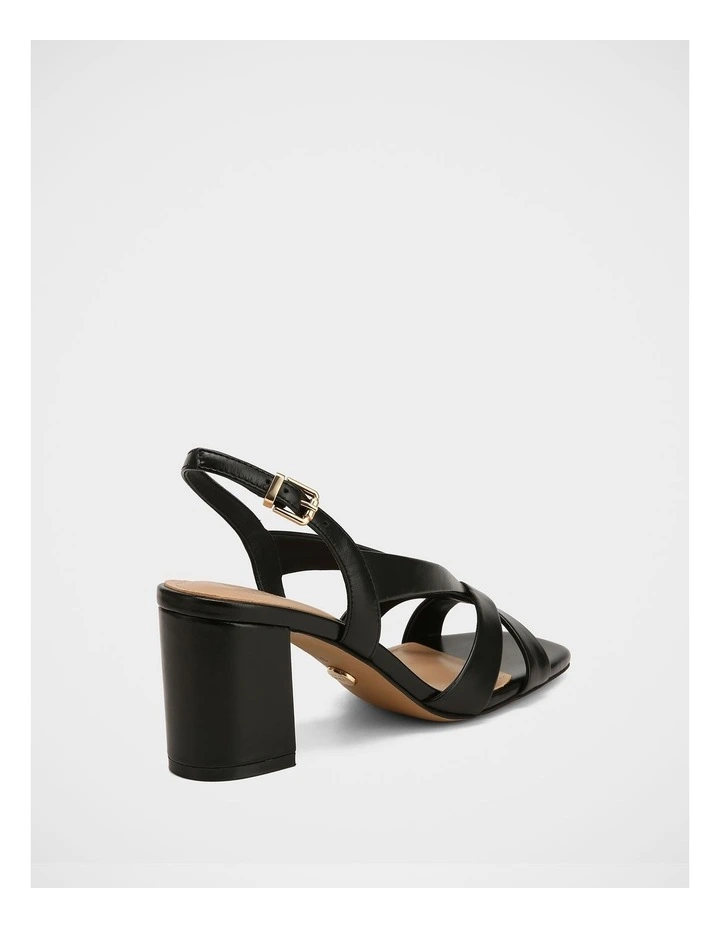 Josie Leather Sandal in Black image 4