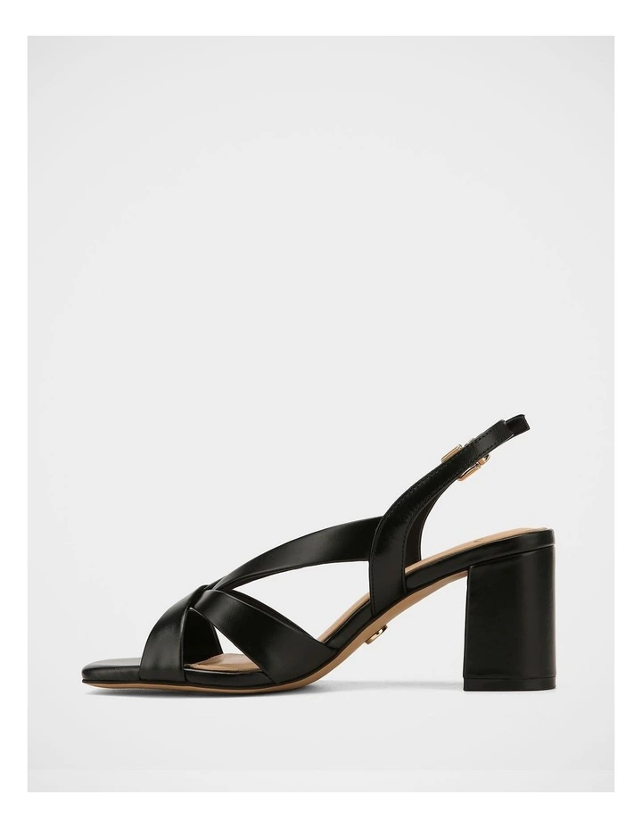 Josie Leather Sandal in Black image 6